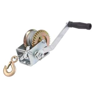 TEMU 산업용 윈치 텐셔너 트레일러 미니 수동 윈치, 선박용 윈치 설치, 산악용 수동 크랭크 강선 와이어 로프 윈치, 수동 크랭크 윈치, 후크 및 기어 그리스 포함 보트 트레일러 윈치, 보트 트레일러 및 트럭 견인 용, 6가지 모델 선택 가능: 600LBS/800LBS/1000LBS/1200LBS/1400LBS/1600LBS