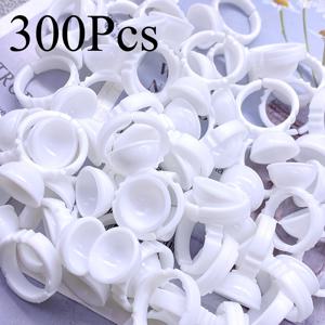 TEMU 300/600개 속눈썹 글루 컵 팬 컵 링 홀더 용기, 타투 컵 및 속눈썹 연장 용품