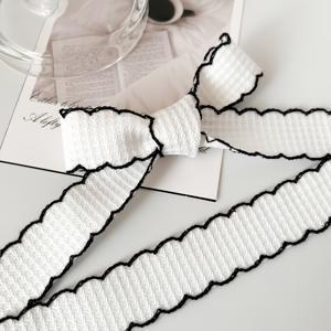 TEMU 2야드 핸드메이드 리본 | 웨이브 대비 라인 크림핑, 단색 웨딩 부케 장식 리본, 핸드메이드 부케, 선물 포장, 파티 장식, 플로럴 디자인, 부드러운 질감, 이벤트 장식, 우아한 리본, 보우 리본에 적합