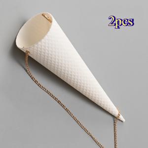 TEMU 2개입 창의적인 콘 포장 상자 발렌타인데이 선생님의 날 꽃다발 튜브 콘 꽃 튜브 꽃 포장 수제 꽃다발 재료