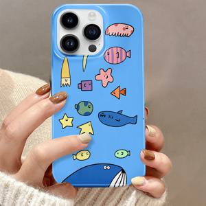 TEMU 폰 케이스: 창의적이고 패턴이 돋보이는 한국식 필름 소재 폰 케이스, 아이폰 16/15/14/13/12/11/7/8/플러스/프로/프로맥스/X맥스 XR X/XS/S2/SE3 모델 전용 충격 방지 폰 케이스, 선명하고 리얼한 패턴 폰 케이스