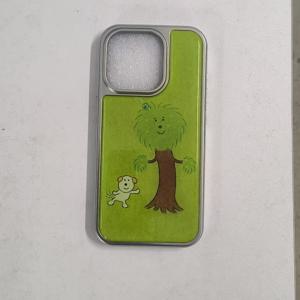 TEMU 휴대폰 케이스 - 아이폰 16 Pro Max/15 Plus/14에 적합한 낙하 방지 전기 도금 레진 휴대폰 케이스. 귀여운 나무와 강아지 디자인, 에폭시 레진 재질. 남자친구, , 자매, 가족을 위한 사랑스러운 휴일 선물