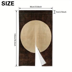 TEMU 1개 다크 디자인 일본식 문 커튼, 쉬운 청소 및 내구성 사용, 드릴 없이 설치 가능한 주방 아일랜드 사이드 문틀 장식, 쇼핑 구역 문틀 파티션, 침실 게스트 구역 문틀 커버, 거실 입구 문틀 액센트, 일본식 차 코너 문틀 장식, 서재 문서 사이드 문틀 프라이버시 조각(막대기 미포함)