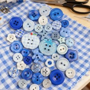 TEMU 18개 혼합 랜덤 스타일 세트, 독특한 디자인 블루 버튼/귀여운 액세서리 스타일 우븐 팔찌 플래너 장식용 의류 액세서리