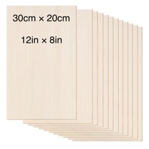 TEMU 고품질 공예용 목판 8개, 사이즈: 30.0cm X 19.99cm X 0.2cm(A4 공예용 목재), 매끄러운 표면과 자연스럽고 흐르는 질감, 조각, 페인팅, 염색, DIY 프로젝트, 건축 모델, 다양한 창의적인 공예에 적합, 페인팅