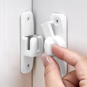 TEMU 2개입 농장 문 잠금 장치 | 화이트 90/180도 게이트 잠금 장치, 아연 합금 직각 도어 잠금 장치, 플립 게이트 잠금 장치 하드웨어, 도어 보안 도어 잠금 장치 (캐비닛, 욕실, 농장 문용)