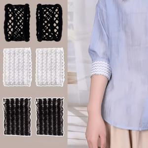 TEMU 팔뚝 아래로 미끄러지지 않도록 팔을 고정하는 커프스 스트랩입니다. 편안하고 제한이 없으며 바느질 없이 제거할 수 있으며 긴팔, 셔츠, 후드티 등 길이를 조절할 때 적합합니다.