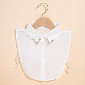 TEMU 1개 라인스톤 인너 칼라 넥라인