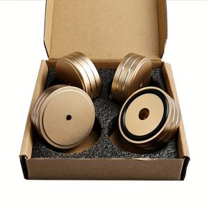 TEMU 오디오, 스피커, 서브우퍼, 홈 시어터, 턴테이블 DAC 피트 패드용 미끄럼 방지 고무 링이 있는 스피커 절연 피트 접착제 스피커 패드