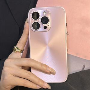 TEMU 휴대폰 케이스 - 아이폰 11부터 17까지 호환, 스타일리시한 충격 방지 소프트 실리콘 커버, 고급스러운 광택 도금, 카메라 보호 및 반사 기능 제공