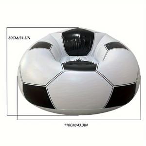 TEMU 게으른 풍선 소파 PVC 방수 1인용 축구공 소파 라운지 체어, 휴대용 접이식 야외 낮잠 의자(수리 키트 포함), 게임룸 및 여가 공간 가구용