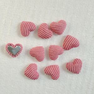 TEMU 50개 20색 코듀로이 하트 패브릭 버튼 클라스프, DIY 공예 귀걸이 머리핀 액세서리 재료, 폰케이스 장식 패치, 의류 재봉 액세서리
