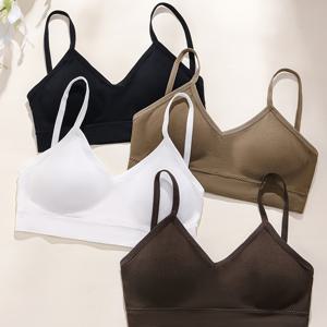 TEMU 사계절 캐주얼 백리스 란제리 4색 조합