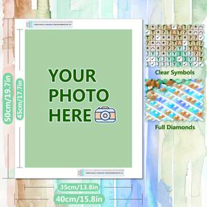 TEMU 맞춤형 5D 페인팅 키트 - 당신의 사진으로 개인화, 전체 사각 & 원형 아크릴 , DIY 공예 세트, 독특한 선물 아이디어, 원형 모양, 사각 모양