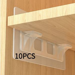 TEMU 10개 자체 접착 선반 지지대 - 쉬운 설치, 드릴링 필요 없음, 견고하고 조절 가능, 재사용 가능, 옷장 및 쇼케이스에 이상적, 4.72x1.9인치, 옷장 선반 지지대|현대적인 선반 액세서리|재사용 가능한 접착제