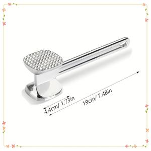 TEMU 정사각형 머리 고기 tagonizer 망치 1개, 스테이크 망치, 대형 고기 조각용 가정용 고기 tagonizer, 소고기 망치, 양면 고기 망치질기