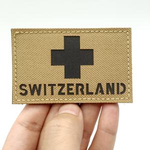 TEMU 1pc 스위스 전술 패치, 나일론 적외선 반사 스위스 크로스 플래그 애플리케이션, 후크 & 루프 패스너, 배낭, 모자 및 자켓용