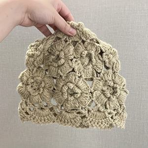 TEMU 여성용 멀티컬러 핸드메이드 코바늘 비니, 통기성 좋고 다용도로 사용할 수 있는 디자인으로 추운 날씨에 완벽합니다.