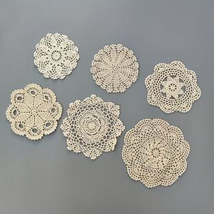 TEMU 수제 코바늘 코스터 코어 6개 & 빈티지 레이스
