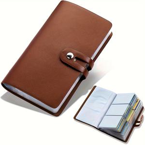 TEMU 96장 명함 정리함, RFID 차단 신용카드 홀더, 전문 명함 보관함 및 네임카드 북, 신용카드 보호기