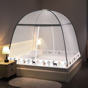 TEMU 설치 불필요 몽골 요트 모기장 1개, 1초 빠른 개방, 간편하고 편리함, 360° 전방향 모기 방지, 야외 캠핑 텐트 넓은 공간 암호화 모기 방지, 만화 모기장 여름 침구 홈 패션