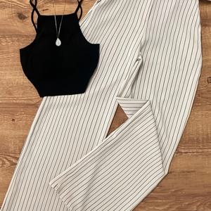 TEMU 여성용 엘레강스 출퇴근 세트: 단색 민소매 탱크탑과 바지