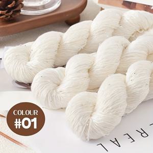 TEMU 신상 니트용품, 3개 세트, 300g, 구슬실, 반짝이는 레이스실, 반팔 니팅, 스웨터 뜨개질, 숄 코바늘, 핸드니트용. 핑크 레이스실, 화이트 레이스실, 천공 블루 레이스실, 블랙 레이스실, 베이지 레이스실 등