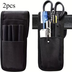 TEMU 1/2개 벨트 펜 홀더, 다기능 조절 가능한 연필 파우치, 분리형 연필 슬리브 케이스, 펜, 자, 가위 수납 가능