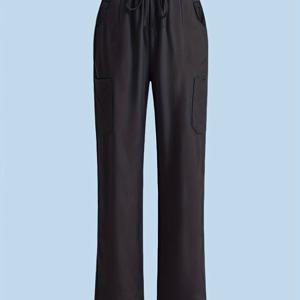 TEMU 세련된 단색 여성용 간호사 바지, 다용도 포켓 YT-0405