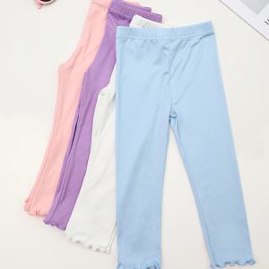 TEMU 여아 레깅스 4종 세트, 버섯 레이스, 얇은 레깅스, 야외용