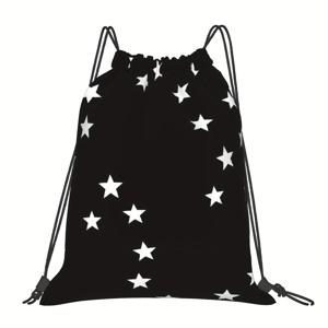 TEMU 타르 드로스트링 백 - 가벼운 체육관 & 여행용 가방, 넉넉한 내부 공간, 스포츠 및 일상 사용에 적합, 선물용 (블랙), 세탁기 사용 가능 정리함, 체육관, 여행, 학교, 파티 필수품, 캐주얼 토트백, 소프트쉘 구조, 다목적 캐리어, 빈번한 여행자, 스포츠러운 디자인, 내구성 있는 원단, 피트니스 애호가를 위한 멀티캐리어