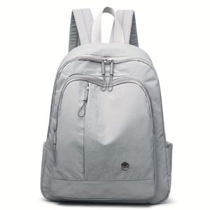 TEMU 다중 레이어 대용량 캐주얼 여행용 여성 백팩, 야외 하이킹 및 휴가용 경량 통근 패션 백팩, 심플한 더블 숄더백