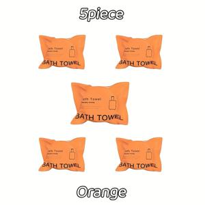 TEMU 70cm × 140cm 일회용 목욕 타월 5세트, 여행용 개별 포장, 압축 순수형, 여행용 호텔, 게스트하우스 및 기타 용품에 적합