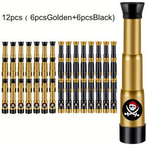 TEMU 12/24개 해적 망원경 대량 해적 파티 답례품 망원경 스파이글라스 미니 보물 할로윈 생일 파티 장식