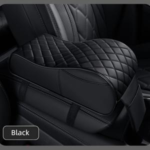 TEMU 운전석 및 조수석용 메모리폼 차량용 팔걸이 높이 조절 패드, 수납 파우치 포함, 스포티하고 스타일리시한 외관을 위한 곡선형 디자인, 팔의 곡선에 편안하게 맞는 차량용 센터 콘솔 보호 패드