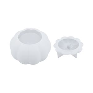 TEMU 할로윈 호박 수납함 몰드 - 이상형 DIY 에폭시수지 및 석고 캔들 만들기, 잭오랜턴 얼굴과 사탕유령이 있는 으스스한 장식품 - 내구성 있는 재사용 실리콘으로 손쉬운 캐스팅을 위한 1년간의 축제적인 홈데코와 공예 취미가를 위한 완벽한 선택