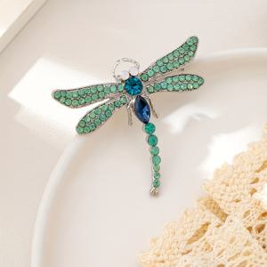TEMU 브로치, 귀여운 작은 잠자리, 스타일, 계란 흰색 라인스톤, 웨딩 신부 드레스, 선물, 가을/겨울 데일리 웨어 동물 브로치
