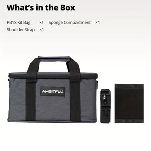 TEMU Ambitful PB18 대용량 사진 가방, 숄더 벨트 디자인, 스튜디오 비디오 카메라에 적합. 미끄럼 방지 발판과 조절 가능한 스트랩이 있는 여행용 케이스가 특징이며 렌즈, 플래시 정리를 위해 완벽합니다.