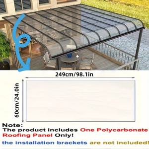 TEMU 헤비 듀티 투명 실외 폴리카보네이트 시트 | UV 저항 및 방설 기능, 절단 용이, 24.02