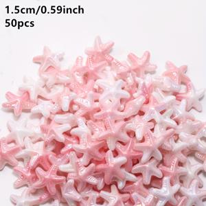 TEMU 아크릴 모양 구슬 50개, 마카롱 색상 스페이서 비즈, 팔찌, 목걸이, 귀걸이, 휴대폰 고리 DIY 장식용