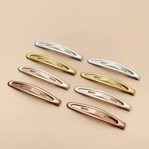 TEMU 8개 세트 빈티지 매트 스냅온 헤어 클립 (5.99cm 라운드 플라스틱) - 골드 & 실버, 우아하고 심플한 디자인, 데일리/살롱/홈용, 업스타일, 포니테일, 번 고정 가능