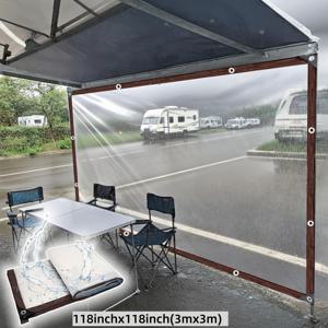 TEMU 싱글 방수 타프, 비와 눈에 적합한 RV 어닝 확장, 다용도 전천후 사이드 텐트 캐노피, RV, 발코니, 파티오, 야외 캠핑 및 바람과 비로부터 보호를 위한 다목적 방수 커버