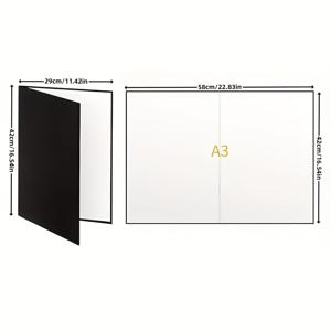 TEMU 3-in-1 사진 반사판 카드보드, A3 (42 x ) 접이식 조명 확산판, 정물, 제품, 음식 사진 촬영용 - 블랙, 실버, 화이트