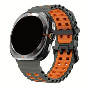 TEMU 새로운 바다 테마 실리콘 스트랩, 삼성 울트라 47mm용으로 디자인되었으며 스포츠 활동에 적합합니다.