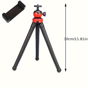 TEMU 유연한 문어형 삼각대 마운트 - 휴대폰, 카메라, 어디서나 사용 가능! 다양한 복잡한 상황에서도 임의 왜곡 없이 사용 가능