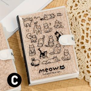 TEMU 1개, 192페이지, 고양이 미니 노트북, 소프트 패브릭 포켓 노트북, 플래너, 문구용 노트패드, 휴대용 드로잉북, 두꺼운 빈 마커 핸드북, 스케줄 노트북, 여행 일기, 사무실&학교, 상품, 완벽한 선물