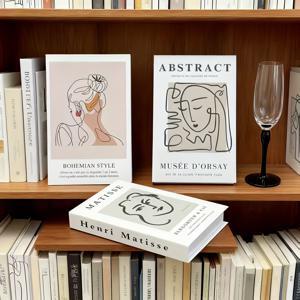 TEMU 3개 북유럽 스타일 라이트 럭셔리 인싸템 페이크 책 장식, 사진 촬영 소품, 방 꾸미기 미학을 위한 책 모델, 커피숍 장식용 책, 크리스마스 및 추수감사절 장식에 적합