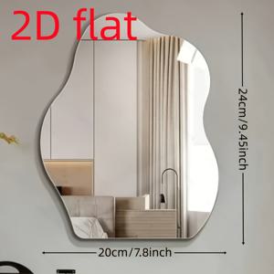 TEMU 이지 메이크업 거울 사이버 스타 거울 불규칙 모양 거울 벽 장식 테이블 메이크업 거울 여학생 드레싱 거울