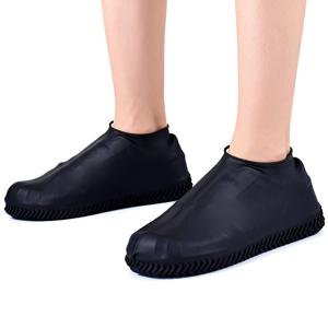 TEMU 8켤레 패밀리 팩 신발 커버 재사용 가능, 미끄럼 방지, 내구성 우수, 비오는 날 등산, 통근, 강아지 산책 필수품, 사이즈 L, 파란색/노란색/검은색, 대부분의 신발 및 부츠에 적합