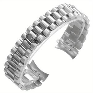 TEMU 1개 클래식 및 다용도 비즈니스 스타일 스테인리스 스틸 시계 스트랩, 로렉스 서브마리너 시리즈 스트랩에 적합. 축제 선물 (아버지의 날, 졸업 선물, 발렌타인데이 선물). 시계 추가품 20mm (골드, 실버, 골드 + 실버)